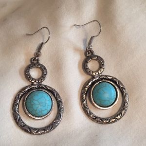 Silver and turquoise earrings